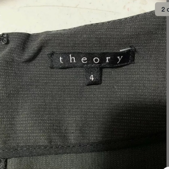 Theory womens Career Wool blend dress size 4 gray pinstripe - Picture 2 of 5